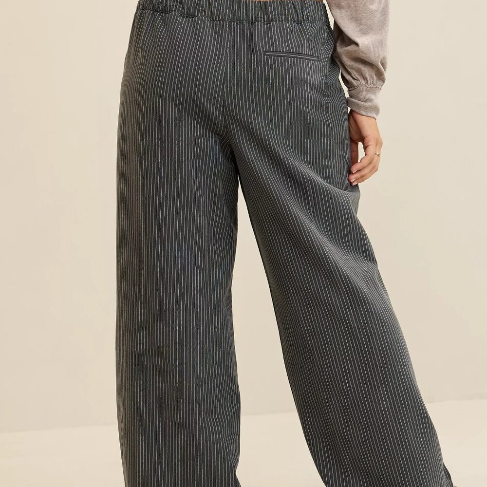 NWT Aerie Stripe Dress Trouser - Large Short - Picture 2 of 6
